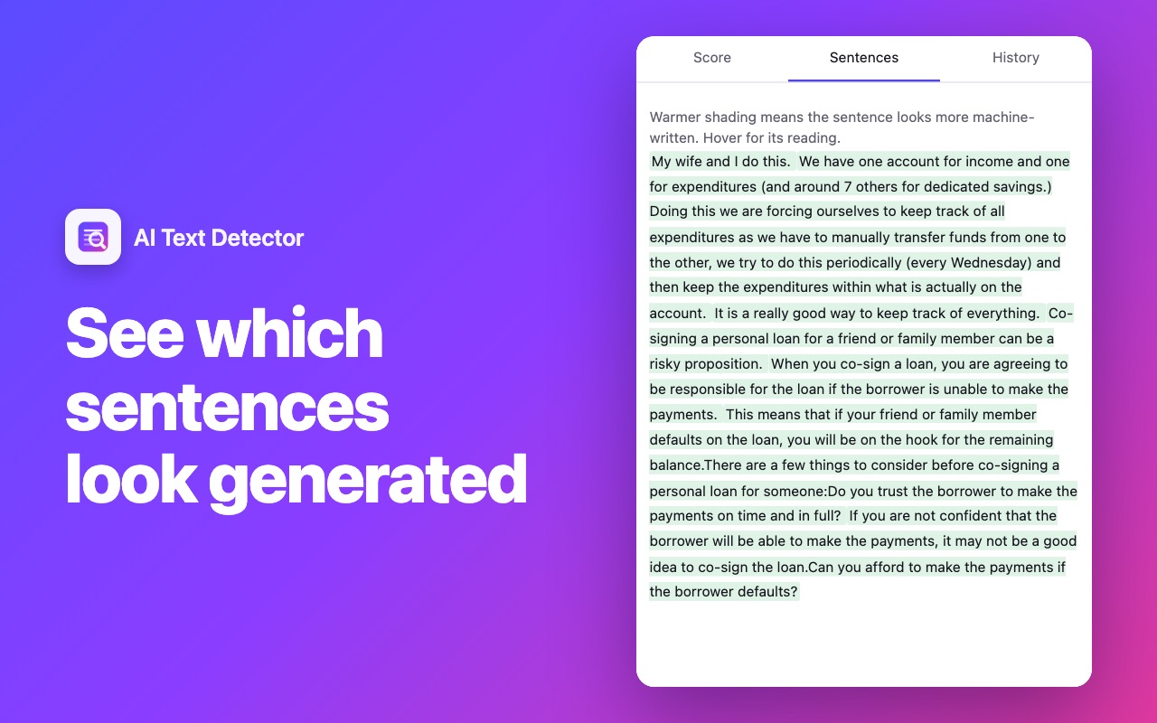 AI Text Detector — screen 2
