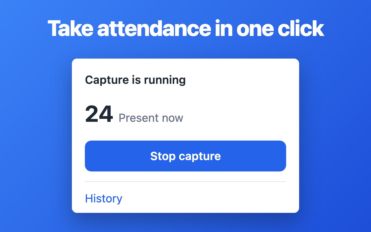 Attendance Tracker — screen 1