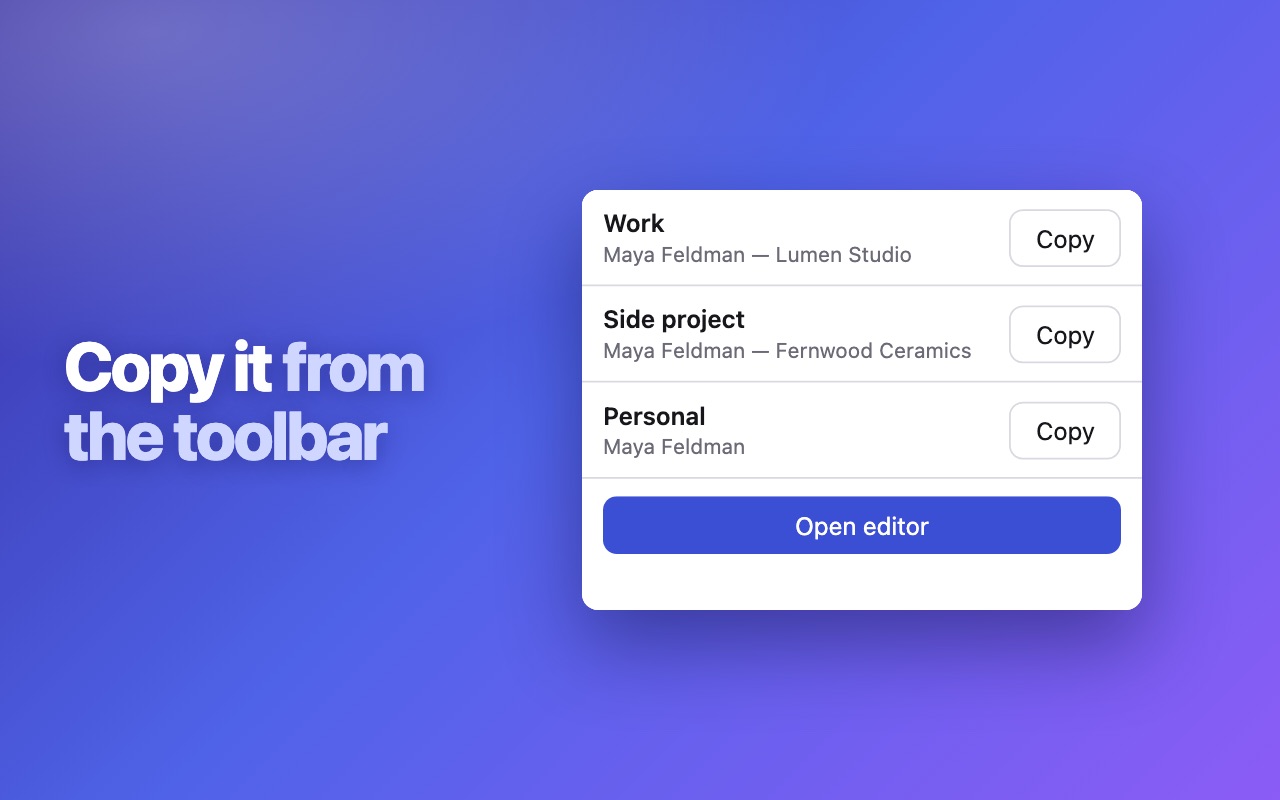 Email Signature Maker — screen 3