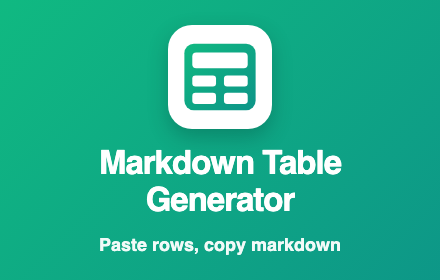 Markdown Table Generator screenshot