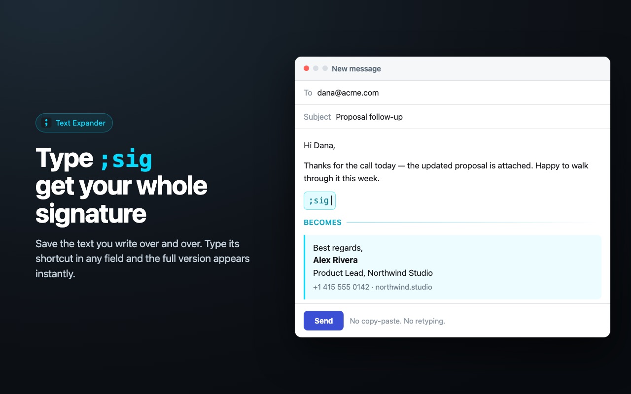 Text Expander — screen 1
