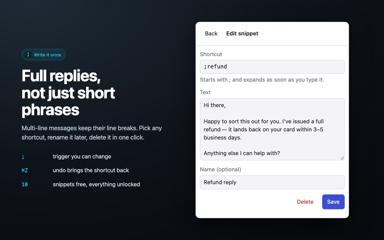 Text Expander — screen 3